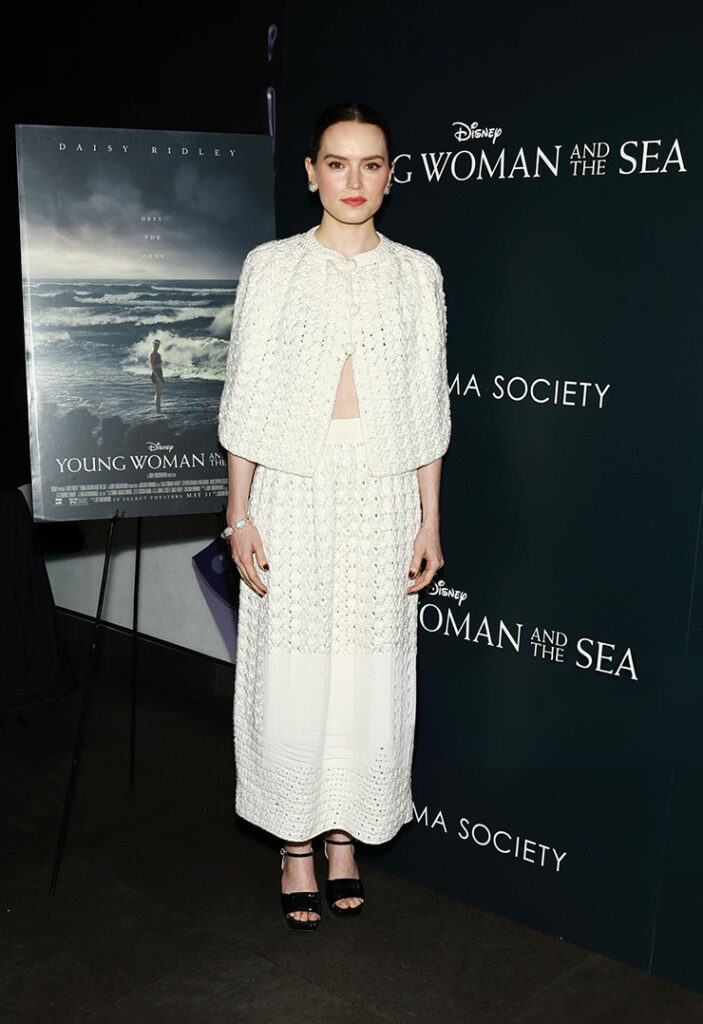 Daisy Ridley Wore Loro Piana To The ‘Young Woman and The Sea’ New York Screening