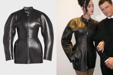 Katy Perry's Jil Sander Circle-Cut Leather Jacket