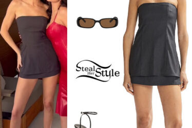 Kendall Jenner: Strapless Top and Mini Skirt