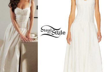 Olivia Culpo: White Dress and Sandals