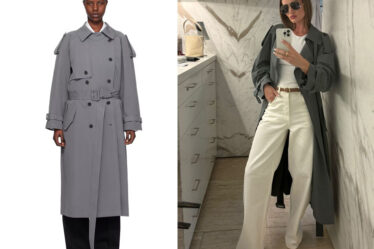 Rosie Huntington-Whiteley's The Row Gray Avio Trench Coat