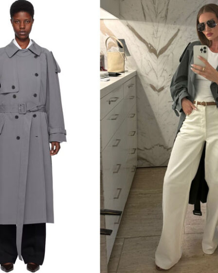 Rosie Huntington-Whiteley's The Row Gray Avio Trench Coat