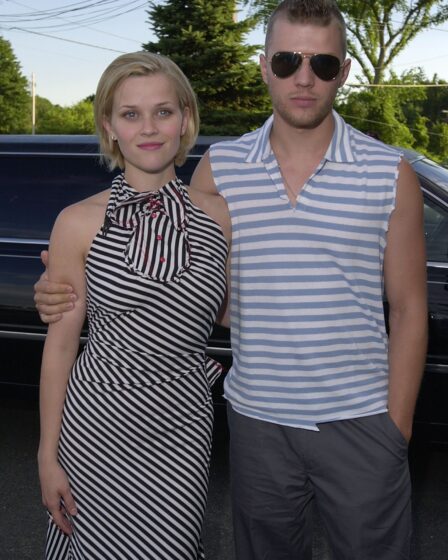 Image may contain Ryan Phillippe Reese Witherspoon Blouse Clothing Face Head Person Photography and Portrait