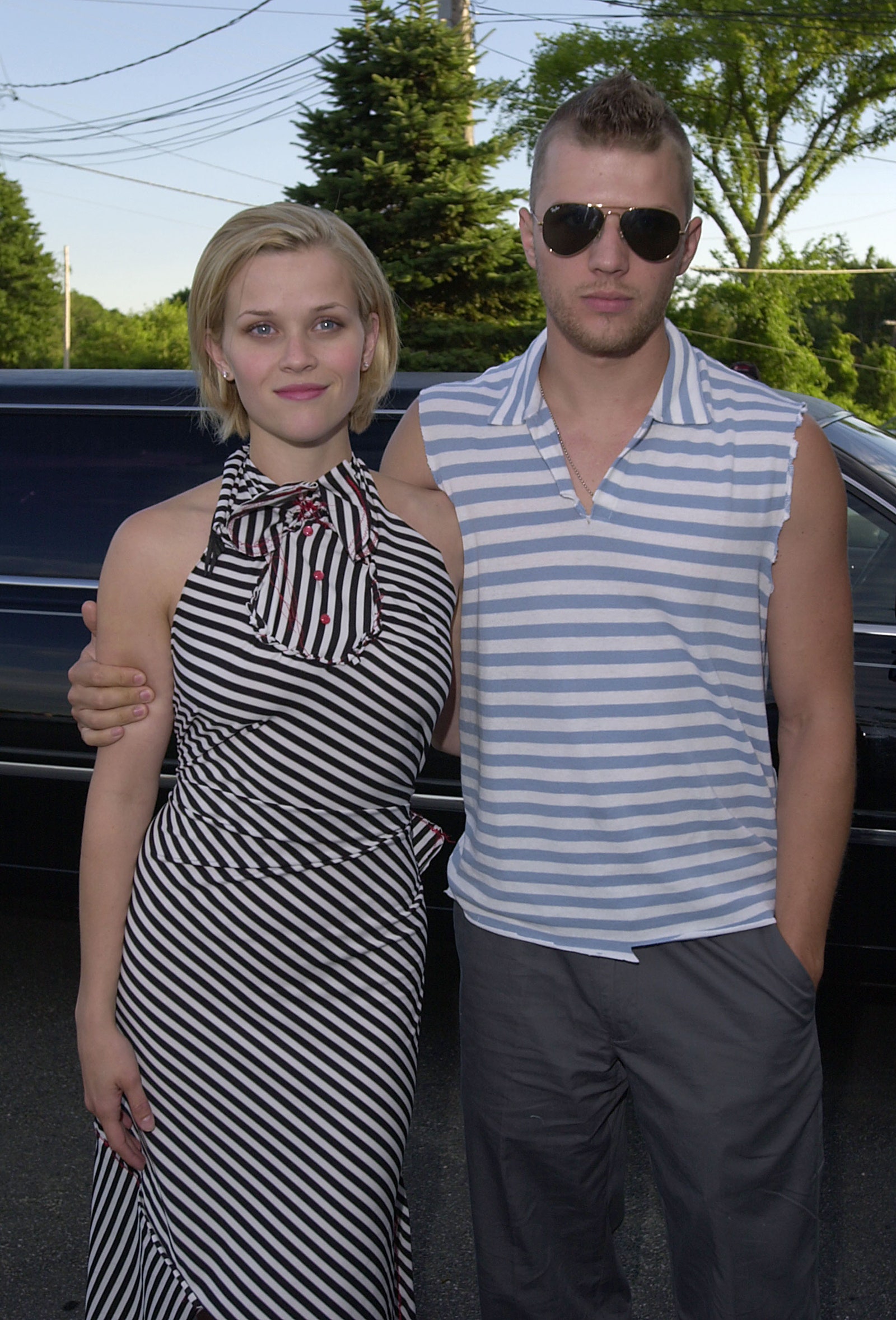 Image may contain Ryan Phillippe Reese Witherspoon Blouse Clothing Face Head Person Photography and Portrait