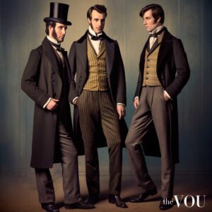 Early Victorian fashion men Frock coat