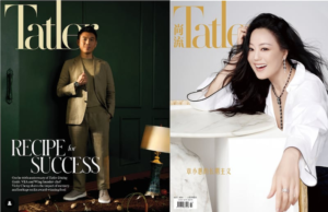 The April cover of the Hong Kong edition of Tatler (L) features chef Vicky Cheng; the April edition of Shangliu Tatler for mainland China (R) features actress Zhang Xiaohui, also known as Teresa Cheung Siu.