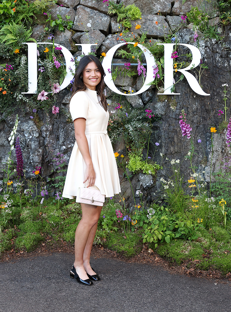Emma Raducanu attends the Dior Cruise 2025 at Drummond Castle