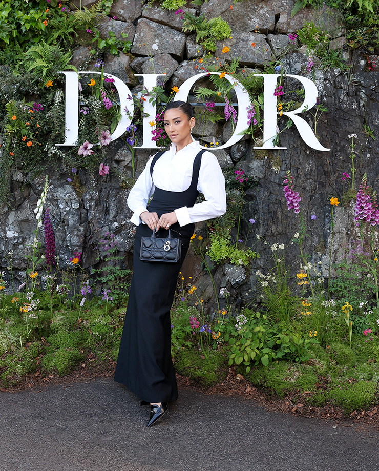 Shay Mitchell attends the Dior Cruise 2025 at Drummond Castle 