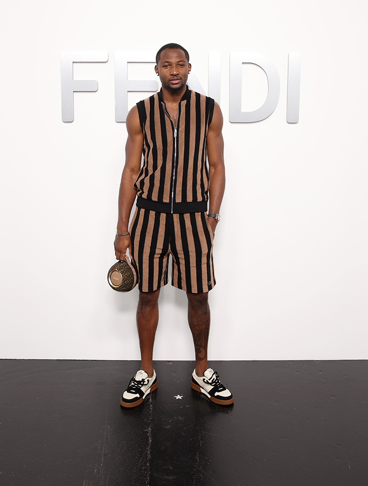 Jonathan Kuminga attends the Fendi Spring/Summer 2025 Fashion Show