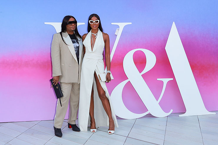 Law Roach and Naomi Campbell attend the V&A Summer Party 2024, celebrating the upcoming "Naomi: In Fashion" 