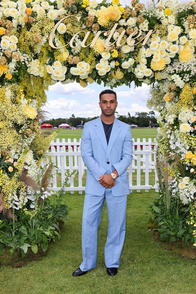 Lucien Laviscount attends the Cartier Queen's Cup Polo at Guards Polo Club 