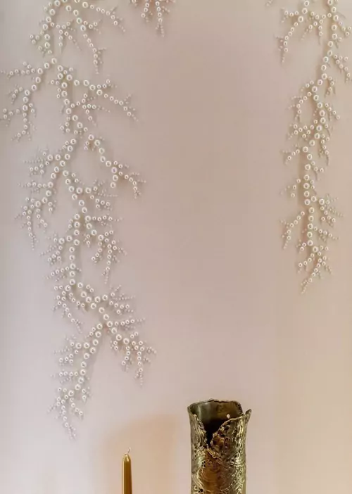 LalaCurio coral treasure bespoke pearl wallpaper i love pearls 