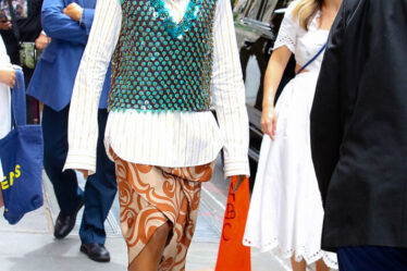 Ayo Edebiri is seen arriving at 'The View'