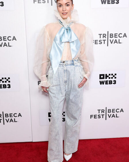 Britt Lower Wore Tanner Fletcher To ‘The Shallow Tale of A Writer Who Decided To Write About A Serial Killer’ Tribeca Festival Premiere