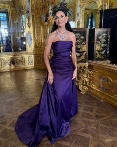 Demi Moore Wore Carolina Herrera To The Cartier ‘Nature Sauvage’ High Jewelry Gala