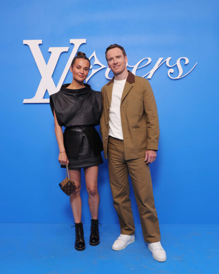 Alicia Vikander and Michael Fassbender attend the Louis Vuitton Menswear Spring/Summer 2025 show