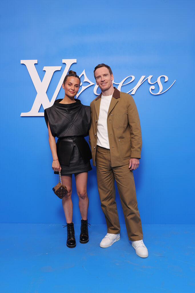 Alicia Vikander and Michael Fassbender attend the Louis Vuitton Menswear Spring/Summer 2025 show
