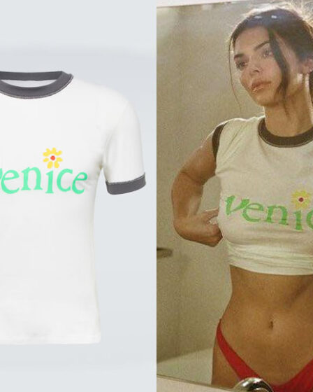 Kendall Jenner's ERL Venice Printed Cotton Jersey T-Shirt