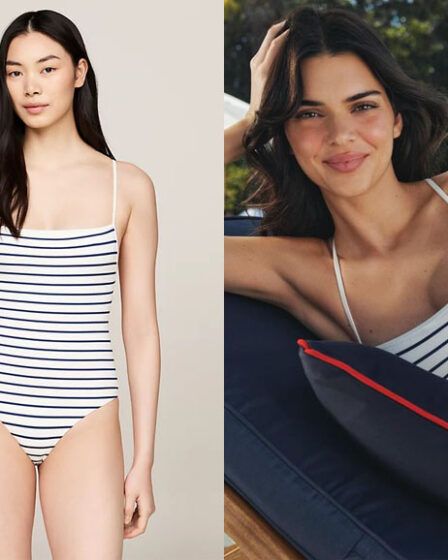 Kendall Jenner’s Tommy Hilfiger Essential Textured One-Piece Swimsuit