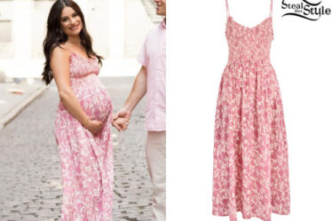 Lea Michele: Floral Print Dress