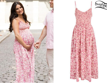 Lea Michele: Floral Print Dress