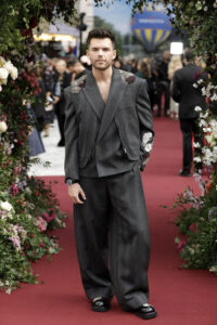 Luke Newton Wore Emporio Armani To The 'Bridgerton' Season 3 London Premiere