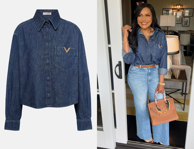 Mindy Kaling's Valentino Denim Shirt