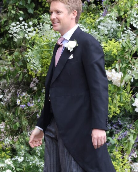 Image may contain Hugh Grosvenor 7th Duke of Westminster Blazer Clothing Coat Formal Wear Jacket Suit and Tuxedo