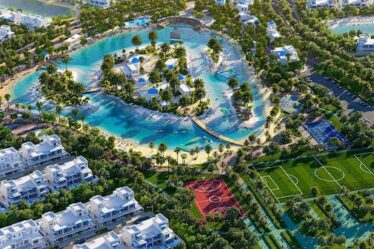 A rendering of the Damac Lagoons master plan; one of the many upscale residential developments and communities that are expanding the periphery of Dubai.