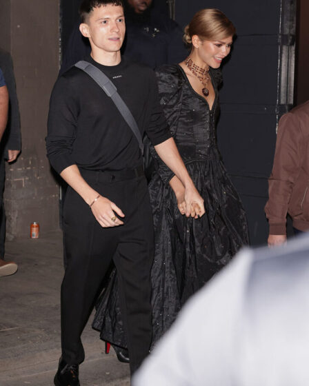 Zendaya Wore Andreas Kronthaler for Vivienne Westwood Exiting The Duke of York's Theatre