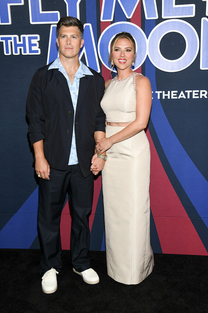 Colin Jost and Scarlett Johansson at 'Fly Me To The Moon'  New York premiere 