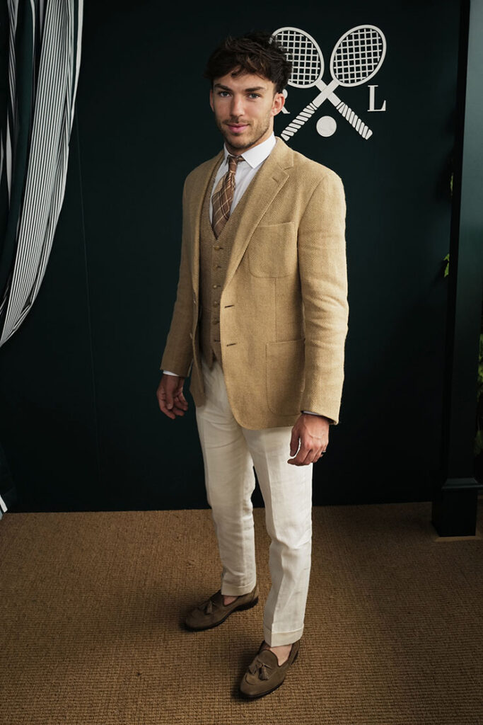 Pierre Gasly at the Polo Ralph Lauren Suite For The Wimbledon Tennis Championships