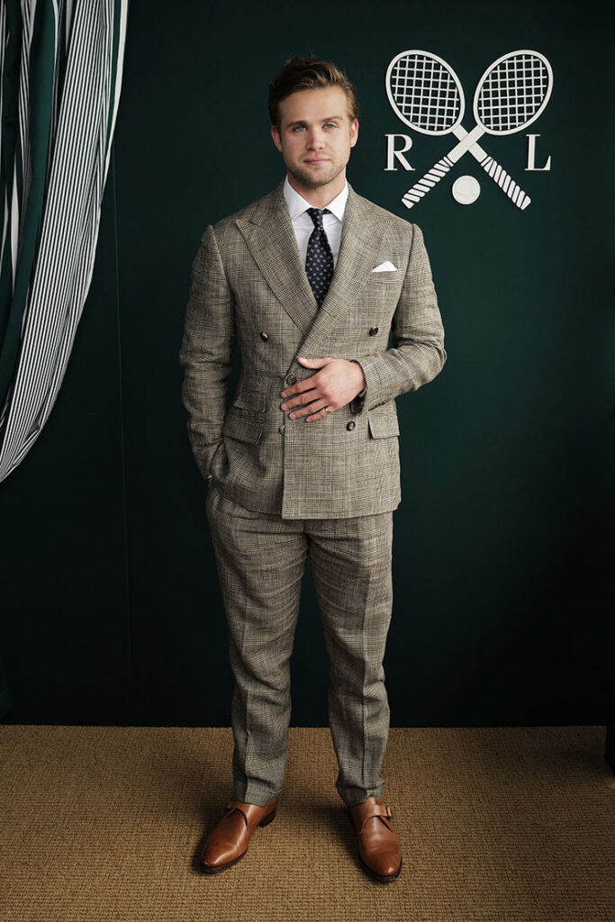 Leo Woodall at the Polo Ralph Lauren Suite For The Wimbledon Tennis Championships