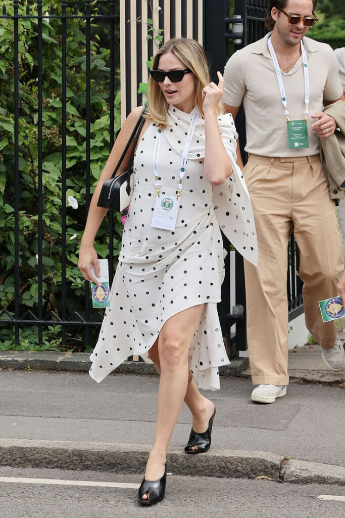 Margot Robbie Wore Alaïa To The Wimbledon Tennis Championships