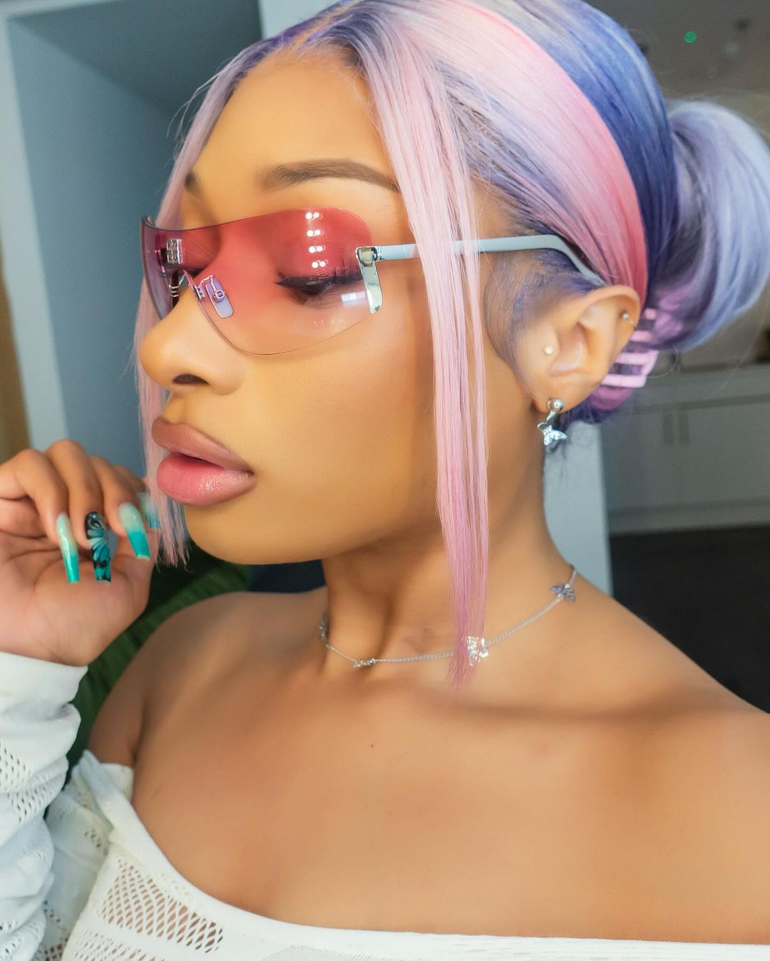 Megan Thee Stallion Looks so Y2K With This Pastel Hair Color Combo