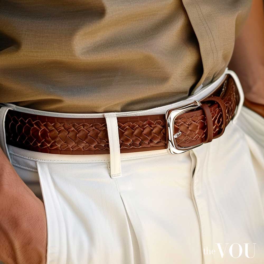 Old Money style leather belt