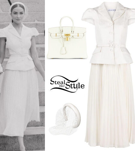 Olivia Culpo: White Dress and Bag