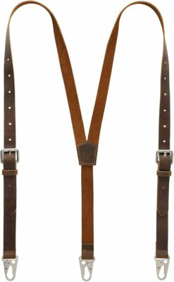 Ringsun Genuine Leather Suspenders for Men