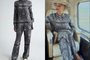 Beyonce's Golden Goose Paisley Print Pajama Shirt & Pants