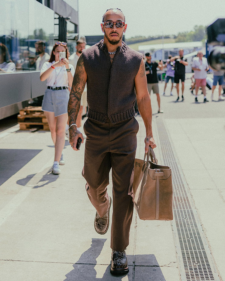 Lewis Hamilton Wore Dior Men, Tommy Hilfiger, Lemaire & Zegna For The F1 Hungarian Grand Prix