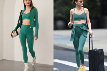 Olivia Palermo's Athleta Zip Jacket, Vital Bra & Leggings