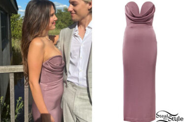 Millie Bobby Brown: Strapless Midi Dress