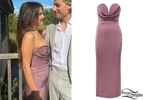 Millie Bobby Brown: Strapless Midi Dress