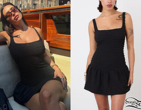 Anastasia Karanikolaou: Black Mini Dress
