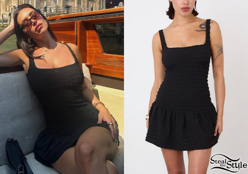 Anastasia Karanikolaou: Black Mini Dress