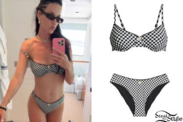 Katy Perry: Black Gingham Bikini