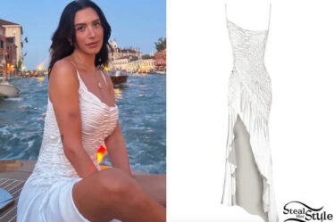 Anastasia Karanikolaou: White Shirred Dress