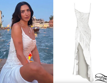 Anastasia Karanikolaou: White Shirred Dress