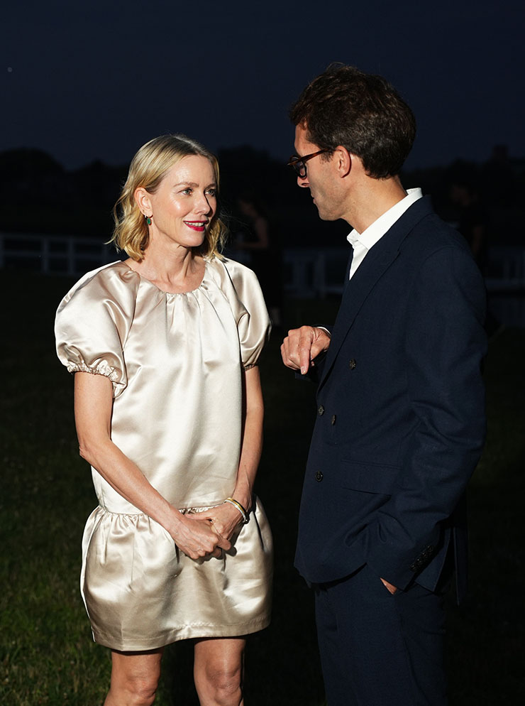 Naomi Watts and Vincent Chaperon attend the Exploration of Tactility hosted by Dom Pérignon 