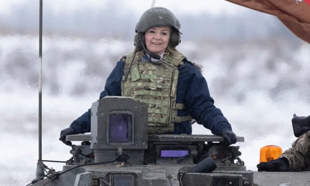 Liz Truss and a tank